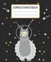 Composition Notebook: Beautiful Llama Themed Wide Ruled Composition Notebook For All Llama Lovers 166117194X Book Cover