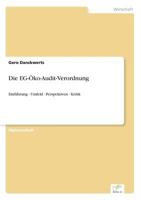 Die Eg-Oko-Audit-Verordnung 3838639464 Book Cover