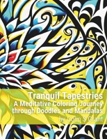 Tranquil Tapestries: A Meditative Coloring Journey through Doodles and Mandalas B0CRPXG5CR Book Cover