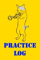 Practice Log: Trumpet Practice Log, Cat-Themed Instrument Practice Record for Kids and Adults 1677275316 Book Cover