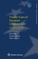 Twenty Years European Company Law: Developments and Challenges in European Company Law 940352118X Book Cover