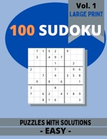 100 Sudoku Puzzle: 100 Easy Sudoku Puzzle Book for Adults 7845031674 Book Cover