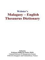Webster’s Malagasy - English Thesaurus Dictionary 0497835967 Book Cover