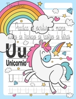 practica de escritura a mano libro de trabajo de rastreo de letras: libro de trabajo de escritura preescolar - para Pre K, Kindergarten - ni�as de 3-5 a�os. Libro de escritura manuscrita 8,5 in x 11 i B08B33TV91 Book Cover