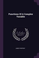 Functions of a complex variable,