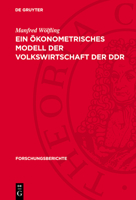 Ein Ökonometrisches Modell Der Volkswirtschaft Der DDR 3112772806 Book Cover