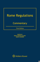 Rome Regulations : Commentary 9403509112 Book Cover