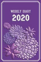 Weekly Diary 2020: Weekly Planner/Diary with added extras in the Diary Students/Teachers/Business/Home - 6" x 9" 127 pages - Flowers Purple Cover 169317720X Book Cover