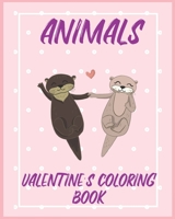Animals Valentine's Coloring book: Coloring book / Sketchbook book Gift, 62 Pages, 8x10, Soft Cover, Matte Finish B08RLJKS4M Book Cover