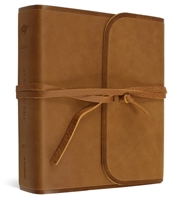 ESV Journaling Bible (Natural Leather, Brown, Flap with Strap) B0FX384PVW Book Cover