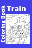 Train Coloring Book: Kids for Ages 4-8 B0BBQ4MWRC Book Cover
