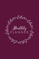 Monthly Planner: Dark Violet Monthly Organizer Blank Monthly Journal 6x9 inches, 100 pages 1708118608 Book Cover