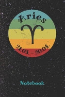 Vintage Zodiac Aries Notebook : Astrology Journal, Horoscope Notepad, Notes, 120 Pages, Blanc Lined, 6 X 9 1712862960 Book Cover