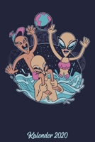 Kalender 2020: Wochenplaner zum notieren, organisieren und planen ca. DIN A5 6x9. Kalender / Terminkalender / Monats- / Tages�bersicht / Kontakt- / Geburtstags listen / Design: Lustig Funny Alien Pool 1678333808 Book Cover