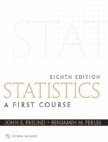 Statistics: A First Course 0138459754 Book Cover