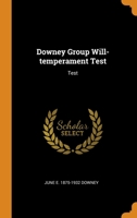 Downey Group Will-temperament Test: Test 0344989267 Book Cover