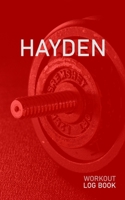 Hayden: Blank Daily Health Fitness Workout Log Book Track Exercise Type, Sets, Reps, Weight, Cardio, Calories, Distance & Time Record Stretches Warmup Cooldown & Water Intake Personalized First Name I 1655250531 Book Cover
