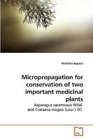 Micropropagation for conservation of two important medicinal plants: Asparagus racemosus Willd. and Crataeva magna (Lour.) DC. 3639211618 Book Cover