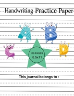 Handwriting Practice Paper: Wide ruled Handwriting Book For Kids.For kids ages preschool to third grade to practice handwriting, Dashed middle line to help students practice lower case and upper case 1653828978 Book Cover