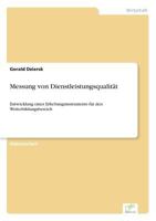 Messung Von Dienstleistungsqualitat 3838633024 Book Cover