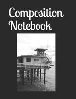 Composition Notebook: Lifeguard Watch Tower themed Composition Notebook 100 pages College Ruled 8.5" x 11" 1720186707 Book Cover