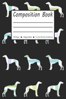 Composition Book: Greyhound Dog Pattern College Ruled Pages (Exercise Book, Notebook) 1792198175 Book Cover