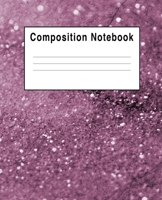 Composition Notebook: Medium Purple Faux Sparkles 1692632620 Book Cover