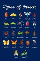 Types of Insects: Entomologist Journal, Entomology Bugs Notebook Note-Taking Planner Book, Bug Lover Birthday Present, Gifts for Future Entomologist 1076747922 Book Cover