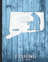 Fishing Journal Complete Fisherman's Log Book: Connecticut Vintage Ice Fishing State Map Records Details of Fish Trip, Including Date, Time, Location, Weather Conditions, Tide and Moon Phases 1701094304 Book Cover