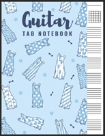 Guitar Tab Notebook: Blank 6 Strings Chord Diagrams & Tablature Music Sheets with Dog Themed Cover 169140201X Book Cover