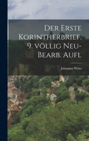 Der erste Korintherbrief. 9. völlig neu- bearb. Aufl 101774470X Book Cover
