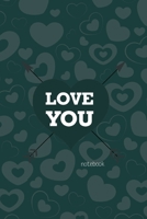 Love You Notebook, Blank Write-in Journal, Dotted Lines, Wide Ruled, Medium (A5) 6 x 9 In (Olive Green) 1714383032 Book Cover