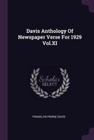Davis Anthology of Newspaper Verse for 1929 Vol.XI 1378924029 Book Cover