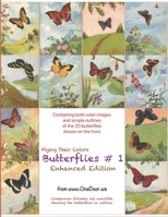 Butterflies #1 - Enhanced Coloring Book: With Outlines and Colors Guide B08FSG8XGW Book Cover