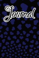 Journal: Midnight Dark Blue Falling Hearts Journal for women to write in 1657969207 Book Cover