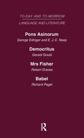 Pons Asinorum, or the Future of Nonsense Democritus or the Future of Laughter Mrs Fisher or the Future of Humour, Babel, or the Past, Present and Futu 0415463971 Book Cover
