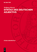 Syntax Des Deutschen Adjektivs 3112750608 Book Cover