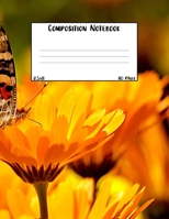 Compsoition Notebook: Exploring Nature Kids Teens and Adults College Ruled Blank Lined Journal For Beautiful Butterfly Cover Learning To Write ... - Yellow (Butterflies on a Cute Journal) 1696340195 Book Cover