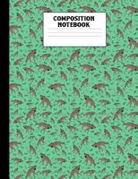 Composition Notebook: Hyena Green Wide Ruled Book 1793891214 Book Cover