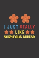 I Just Really Like Norwegian Buhund: Dog Training Logbook For Peoples Who Loves Their Norwegian Buhund Dog B083XVDH8J Book Cover