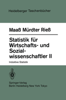 Statistik für Wirtschafts- und Sozialwissenschaftler II: Induktive Statistik (Heidelberger Taschenbücher) (German Edition) 3540129693 Book Cover