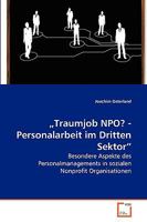 "Traumjob NPO? - Personalarbeit im Dritten Sektor 3639273729 Book Cover