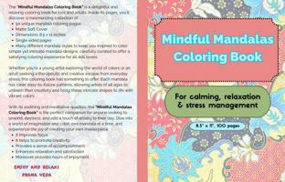Mindful Mandalas Coloring Book: Easy, Calming and Relieving Mindful Patterns for Stress and Anxiety Relief 1963374037 Book Cover