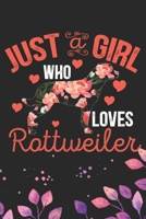 Just A Girl Who Loves Rottweiler: Cool Rottweiler Dog Journal Notebook - Rottweiler Puppy Lover Gifts - Funny Rottweiler Dog Notebook - Rottweiler Owner Gifts - Rottweiler Dad & Mom Gifts. 6 x 9 in 12 1712482769 Book Cover