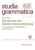 Die Syntax Der Satzkomplementierung 3050044314 Book Cover