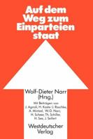 Auf Dem Weg Zum Einparteienstaat 3531113666 Book Cover
