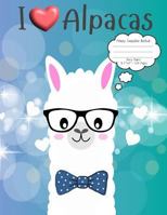 Composition Notebook, Story Paper, Large 8.5x11: Cute Alpaca Design; Primary Ruled With Picture Space Or Box; Draw & Write; For Creative Kindergarten, Elementary Children, Kids; School Supplies, Gift 1725829568 Book Cover