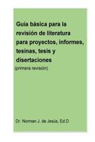 Guia basica para la revision de literatura (primera revision) 1719321922 Book Cover