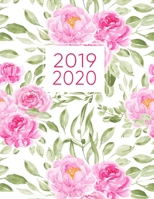 2019-2020: 2019-2020 Weekly and Monthly Planner, Agenda, Organizer & Journal, Large, 16 Month Calendar (September 2019 - December 2020) | Pink Watercolor Peonies Floral 1693204045 Book Cover