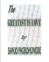 The Greatest is Love 1523998946 Book Cover